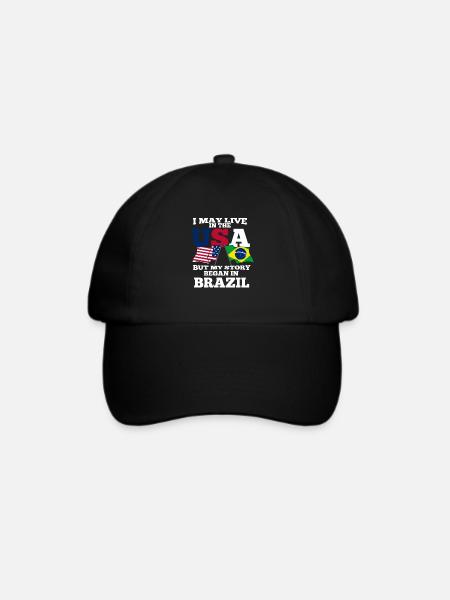 Brasilien - Baseballkappe - Schwarz/Schwarz