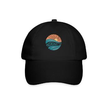 Massachusetts - Baseballkappe - Schwarz/Schwarz - Vorne