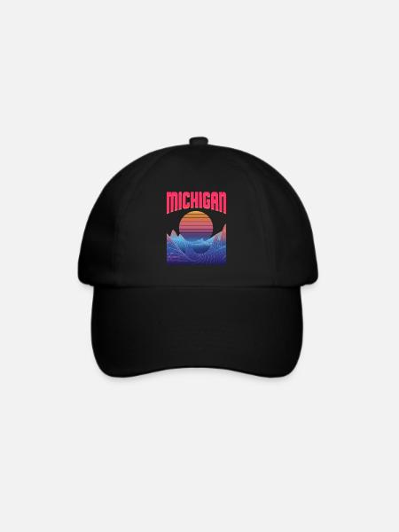 michigan - Baseballkappe - Schwarz/Schwarz