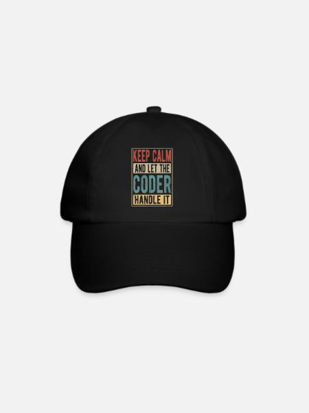 Codierer Retro Geschenk - Baseballkappe - Schwarz/Schwarz
