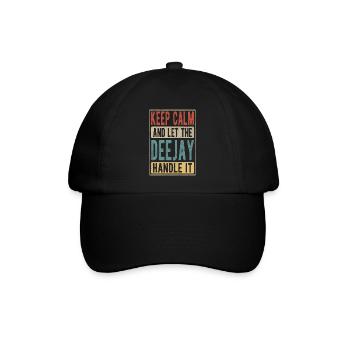 Deejay Retro Geschenk - Baseballkappe - Schwarz/Schwarz - Vorne