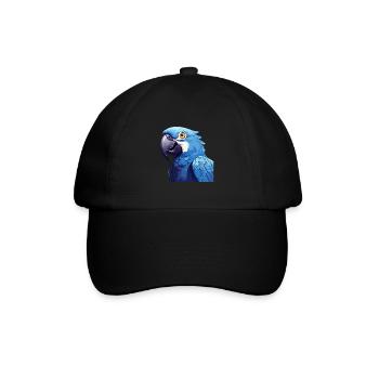 Hyazinth-Ara - Baseballkappe - Schwarz/Schwarz - Vorne