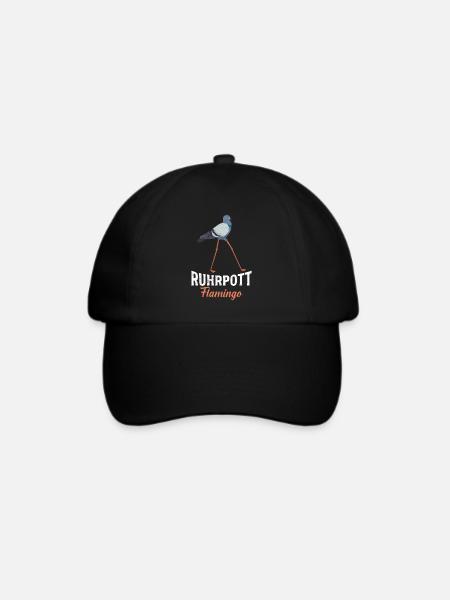 Ruhrpott Flamingo Taubenliebhaber Tauben - Baseballkappe - Schwarz/Schwarz