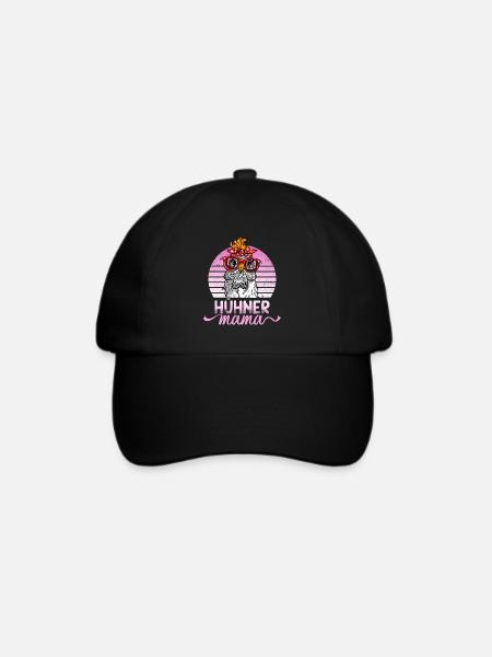 Hühner Mama Mutter Huhn Hennen Design Hühnerzucht - Baseballkappe - Schwarz/Schwarz