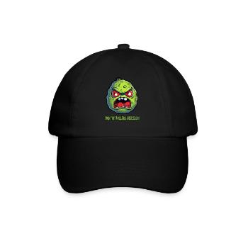 Beendet die Avocado-Besessenheit - Baseballkappe - Schwarz/Schwarz - Vorne