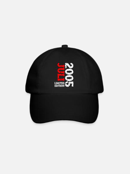 2005 Juli Limited Edition Geburtstag Geschenk - Baseballkappe - Schwarz/Schwarz