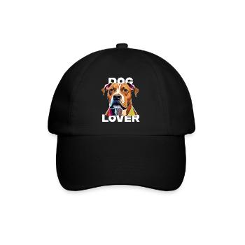 Dog Lover American Stafford - Baseballkappe - Schwarz/Schwarz - Vorne
