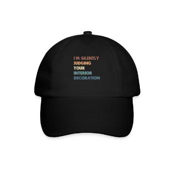 Innenarchitekt Geschenk Innendekoration Designer - Baseballkappe - Schwarz/Schwarz - Vorne