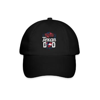 Stolzer Texanischer Vater Texaner Stolz Texas - Baseballkappe - Schwarz/Schwarz - Vorne