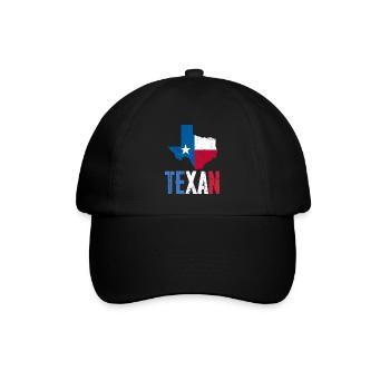 Texaner Texanisch Texas Stolz Sprüche - Baseballkappe - Schwarz/Schwarz - Vorne