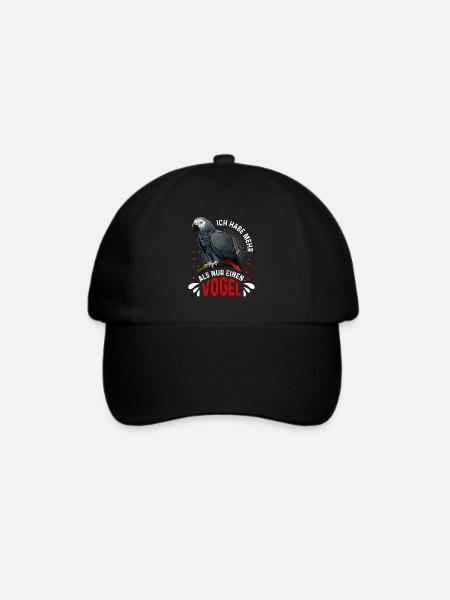 Grau Papagei Bei mir piept´s African Grey - Baseballkappe - Schwarz/Schwarz