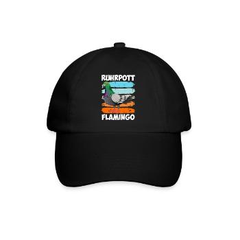 Ruhrpott Flamingo Taubenliebhaber Tauben - Baseballkappe - Schwarz/Schwarz - Vorne