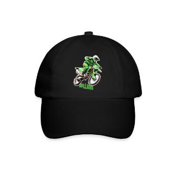 Motocross Stuntman - Baseballkappe - Schwarz/Schwarz - Vorne