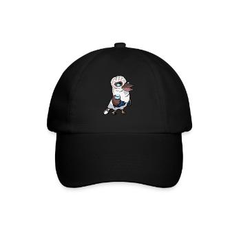 Lachender Hans Vogel Jägerliest Lachend Kawaii - Baseballkappe - Schwarz/Schwarz - Vorne