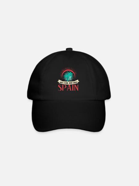 Spanien Urlaub Spanisch - Baseballkappe - Schwarz/Schwarz