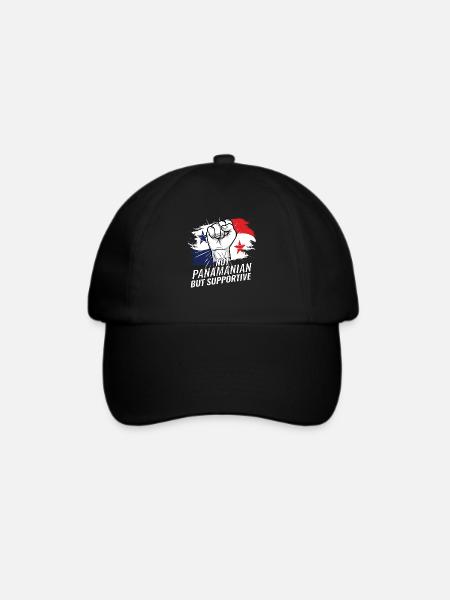 Not Panamanian But Supportive Panama Flag Country - Baseballkappe - Schwarz/Schwarz