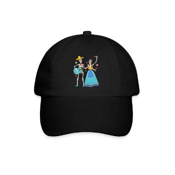 Dia de Los Muertos Tanz Mexiko - Baseballkappe - Schwarz/Schwarz - Vorne