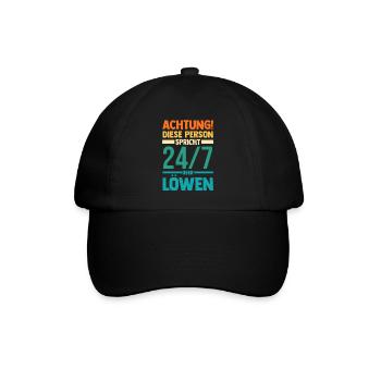 Löwe Löwen - Baseballkappe - Schwarz/Schwarz - Vorne