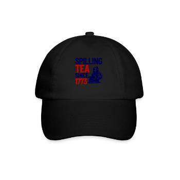 Versch�tten Sie den Tee seit 1773 Tea Party 4. Jul - Baseballkappe - Schwarz/Schwarz - Vorne