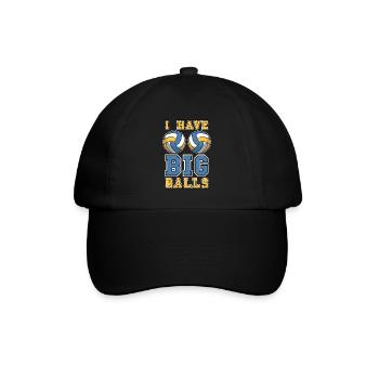 Beach Volleyball I Have Big Balls Volleyball Coach - Baseballkappe - Schwarz/Schwarz - Vorne