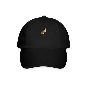 Rebhuhn I Hühnervögel Niederwild Motiv für Jäger - Baseballkappe - Schwarz/Schwarz - Vorne