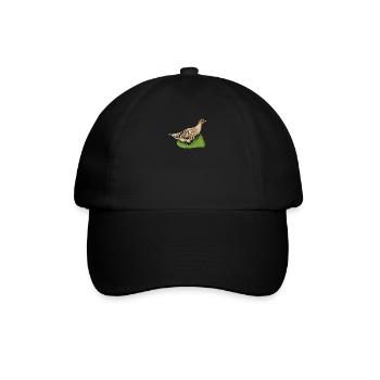 Rebhuhn I Hühnervögel Niederwild Motiv für Jäger - Baseballkappe - Schwarz/Schwarz - Vorne