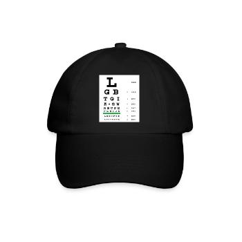 LGBTQIA+ Sehtafel - Baseballkappe - Schwarz/Schwarz - Vorne