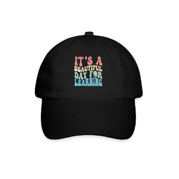 Es ist ein schöner Tag zum Lernen - Baseballkappe - Schwarz/Schwarz - Vorne