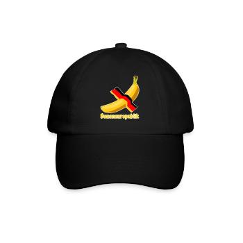 Bananenrepublik deutsche Flagge - Baseballkappe - Schwarz/Schwarz - Vorne