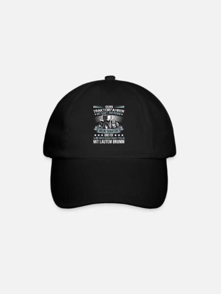 Ich bin Traktorfahrer Schlepper Sprüche - Baseballkappe - Schwarz/Schwarz