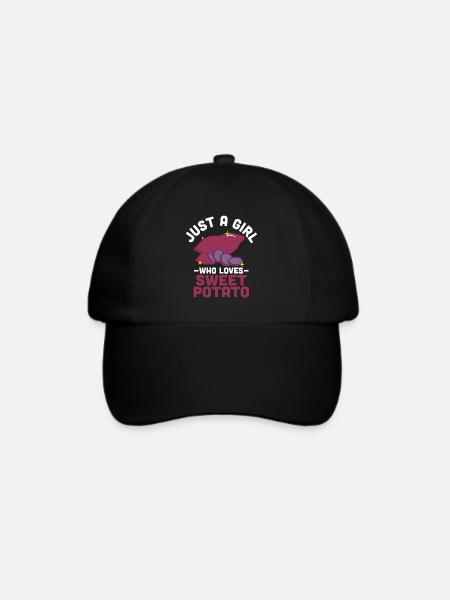 Süßkartoffeln - Baseballkappe - Schwarz/Schwarz