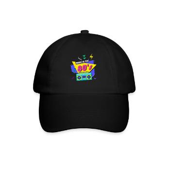 80er Die Musik der 80er - Baseballkappe - Schwarz/Schwarz - Vorne