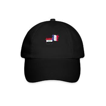 Irak Frankreich Flagge Französisch Iraker - Baseballkappe - Schwarz/Schwarz - Vorne