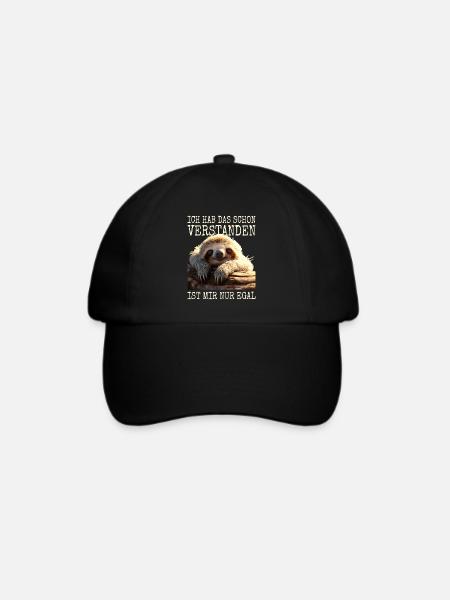 Hab Das Schon Verstanden Ist Mir Nur Egal Faultier - Baseballkappe - Schwarz/Schwarz