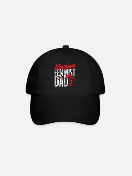 Feminist Dad Raging Feminist Dad - Baseballkappe - Schwarz/Schwarz