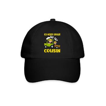 Ich Werde Großer Cousin Bauer bald großer Cousin - Baseballkappe - Schwarz/Schwarz - Vorne