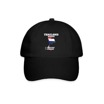 Thailand Bound Country Travel Thai Flag Vacation - Baseballkappe - Schwarz/Schwarz - Vorne