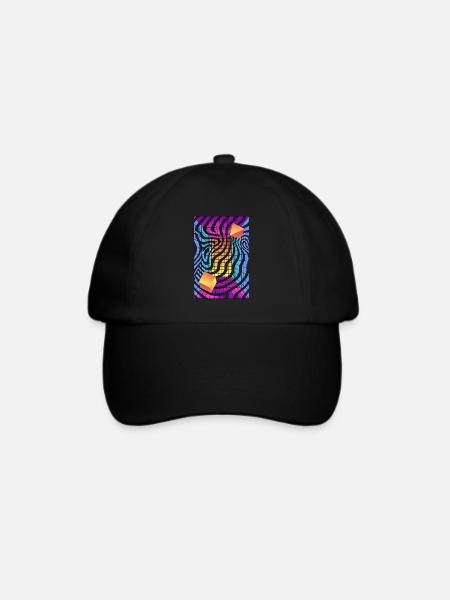 80´s Synthwave Synthesizer Musik Retro - Baseballkappe - Schwarz/Schwarz