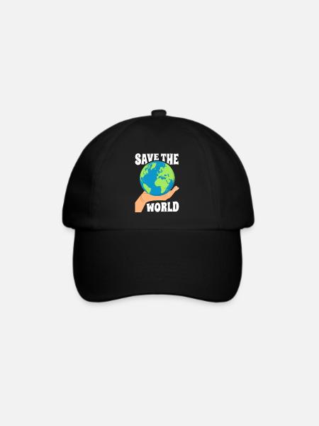 Save the World Umweltschutz - Baseballkappe - Schwarz/Schwarz