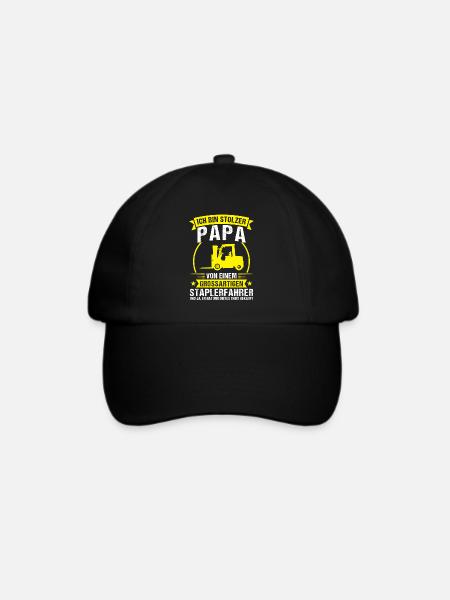 Staplerfahrer Papa Gabelstaplerfahrer Geschenk - Baseballkappe - Schwarz/Schwarz