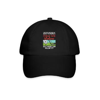 Heißeste Golf-Witwe - Baseballkappe - Schwarz/Schwarz - Vorne