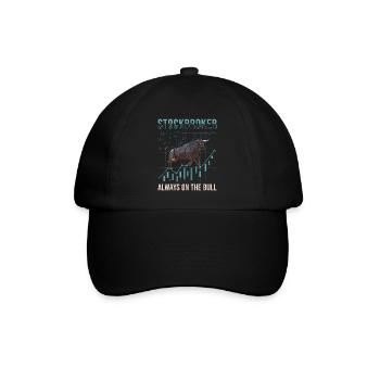 Börsenmakler, Händler, Investor, Börse - Baseballkappe - Schwarz/Schwarz - Vorne