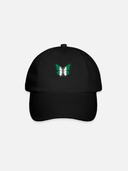 Nigeria - Baseballkappe - Schwarz/Schwarz