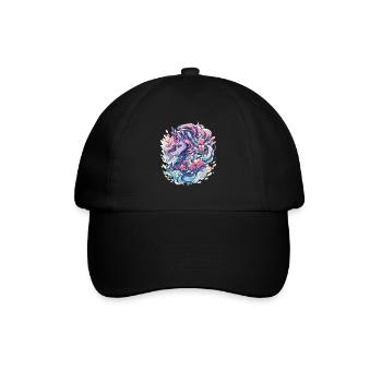 Einhorn Einhörner Einhorn party Unicorns - Baseballkappe - Schwarz/Schwarz - Vorne