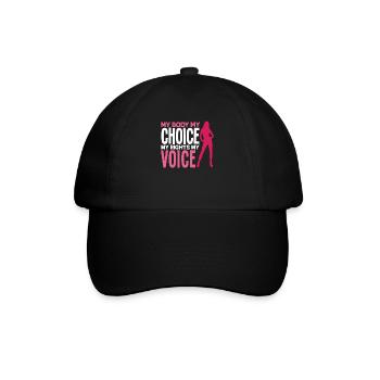 Feminismus Feministin - Baseballkappe - Schwarz/Schwarz - Vorne