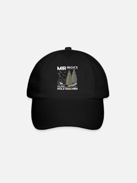 Holz Machen - Baseballkappe - Schwarz/Schwarz