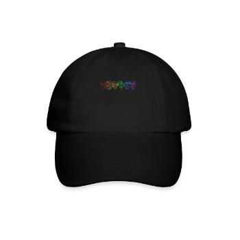 Pilze LGBT Regenbogen Pflücken Pilze sammeln - Baseballkappe - Schwarz/Schwarz - Vorne