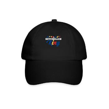 Seychellen - Baseballkappe - Schwarz/Schwarz - Vorne