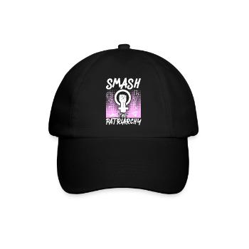 Feminist Smash Patriarchy - Baseballkappe - Schwarz/Schwarz - Vorne