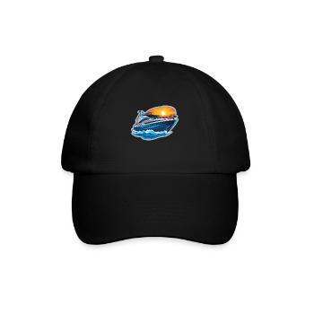 Yacht Boot - Baseballkappe - Schwarz/Schwarz - Vorne